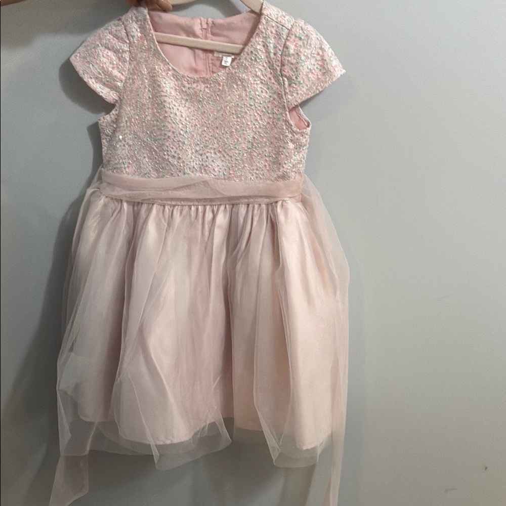 Pink Sequin Tulle Dress